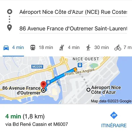 Climatise Le Flot Bleu Proche Plages, Aeroport, Centre Formations, Cap 3000, Cerfpa Saint-Laurent-du-Var